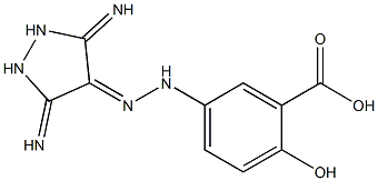 5-[2-(3,5-DIIMINOPYRAZOLIDIN-4-YLIDENE)HYDRAZINO]-2-HYDROXYBENZOIC ACID 结构式