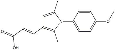 (2E)-3-[1-(4-METHOXYPHENYL)-2,5-DIMETHYL-1H-PYRROL-3-YL]ACRYLIC ACID 结构式