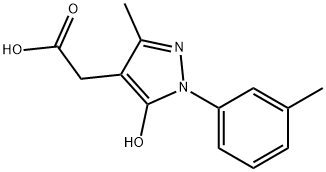 2-(5-羟基-3-甲基-1-(间甲苯基)-1H-吡唑-4-基)乙酸 结构式
