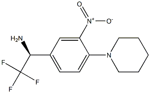 (1S)-2,2,2-TRIFLUORO-1-(3-NITRO-4-PIPERIDYLPHENYL)ETHYLAMINE 结构式