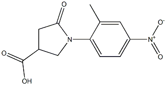 1-(2-METHYL-4-NITROPHENYL)-5-OXOPYRROLIDINE-3-CARBOXYLIC ACID 结构式