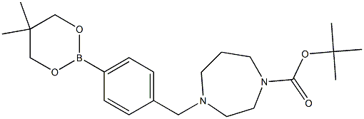 TERT-BUTYL 4-[4-(5,5-DIMETHYL-1,3,2-DIOXABORINAN-2-YL)BENZYL]-1,4-DIAZEPANE-1-CARBOXYLATE 结构式