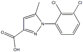 1-(2,3-DICHLORO-PHENYL)-5-METHYL-1H-PYRAZOLE-3-CARBOXYLIC ACID 结构式