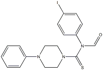 (4-IODOPHENYL)-N-((4-PHENYLPIPERAZINYL)THIOXOMETHYL)FORMAMIDE 结构式