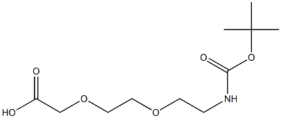 Boc-amino-3,6-dioxaoctanoic acid 结构式