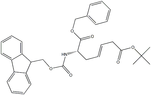 (S)-6-FMOC-AMINO-HEPT-3-ENEDIOIC ACID 7-BENZYL ESTER 1-TERT-BUTYL ESTER 结构式