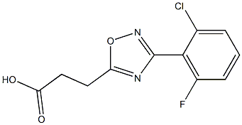 3-[3-(2-CHLORO-6-FLUOROPHENYL)-1,2,4-OXADIAZOL-5-YL]PROPANOIC ACID 结构式