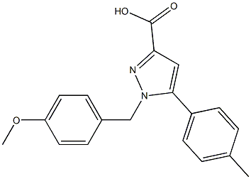 1-(4-METHOXYBENZYL)-5-P-TOLYL-1H-PYRAZOLE-3-CARBOXYLIC ACID 结构式