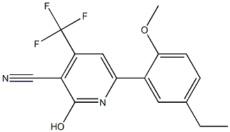 6-(5-Ethyl-2-methoxyphenyl)-4-(trifluoromethyl)-2-hydroxypyridine-3-carbonitrile 结构式
