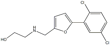 2-(((5-(2,5-DICHLOROPHENYL)-2-FURYL)METHYL)AMINO)ETHANOL 结构式