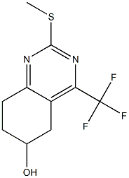 5,6,7,8-TETRAHYDRO-6-HYDROXY-2-METHYLTHIO-4-(TRIFLUOROMETHYL)QUINAZOLINE 结构式
