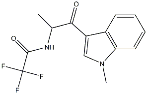 L-2,2,2-TRIFLUORO-N-[1-METHYL-2-(1-METHYL-1H-INDOL-3-YL)-2-OXOETHYL]ACETAMIDE 结构式