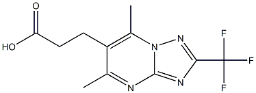 3-[5,7-DIMETHYL-2-(TRIFLUOROMETHYL)[1,2,4]TRIAZOLO[1,5-A]PYRIMIDIN-6-YL]PROPANOIC ACID 结构式