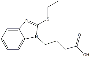 4-[2-(Ethylthio)-1H-benzimidazol-1-yl]butanoic acid 结构式