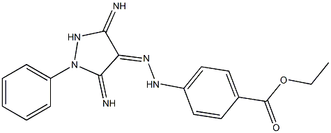 Ethyl 4-[(2Z)-2-(3,5-diimino-1-phenylpyrazolidin-4-ylidene)hydrazino]benzoate 结构式
