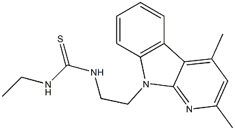 N-[2-(2,4-Dimethyl-9H-pyrido[2,3-b]indol-9-yl)ethyl]-N'-ethylthiourea 结构式