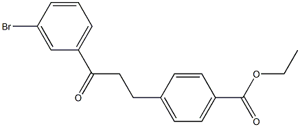 3'-BROMO-3-(4-CARBOETHOXYPHENYL)PROPIOPHENONE 结构式