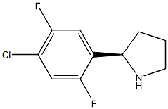 (2R)-2-(4-CHLORO-2,5-DIFLUOROPHENYL)PYRROLIDINE 结构式