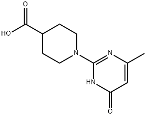 1-(4-METHYL-6-OXO-1,6-DIHYDROPYRIMIDIN-2-YL)PIPERIDINE-4-CARBOXYLIC ACID 结构式