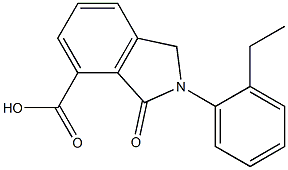 2-(2-Ethyl-phenyl)-3-oxo-2,3-dihydro-1H-isoindole-4-carboxylic acid 结构式