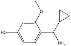 4-((1R)AMINOCYCLOPROPYLMETHYL)-3-METHOXYPHENOL 结构式