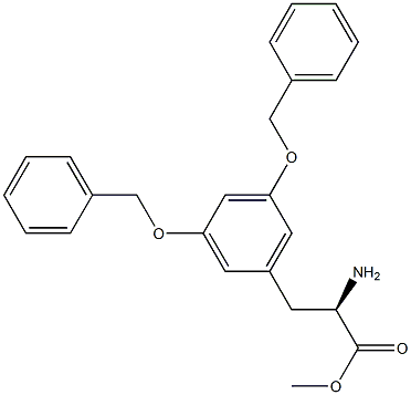 METHYL (2R)-2-AMINO-3-[3,5-BIS(PHENYLMETHOXY)PHENYL]PROPANOATE 结构式