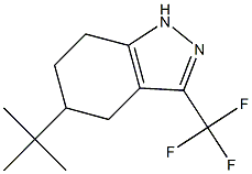5-TERT-BUTYL-4,5,6,7-TETRAHYDRO-3-TRIFLUOROMETHYL-1H-INDAZOLE 结构式