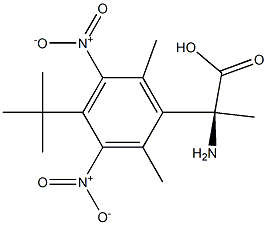 (2S)-2-AMINO-2-[4-(TERT-BUTYL)-2,6-DIMETHYL-3,5-DINITROPHENYL]PROPANOIC ACID 结构式