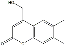 4-(HYDROXYMETHYL)-6,7-DIMETHYL-2H-CHROMEN-2-ONE 结构式