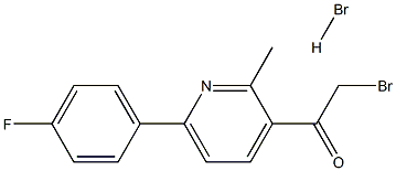 2-BROMO-1-[6-(4-FLUORO-PHENYL)-2-METHYLPYRIDIN-3-YL]ETHANONE HYDROBROMIDE 结构式