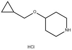 4-(环丙基甲氧基)哌啶盐酸盐 结构式