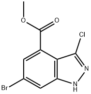 6-溴-3-氯-1H-吲唑-4-羧酸甲酯 结构式