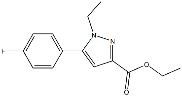 ETHYL 1-ETHYL-5-(4-FLUOROPHENYL)-1H-PYRAZOLE-3-CARBOXYLATE 结构式