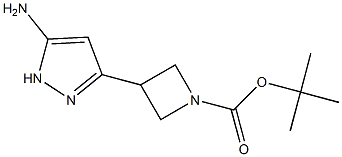 1-BOC-3-(3-AMINO-2H-PYRAZOL-5-YL)-AZETIDINE 结构式