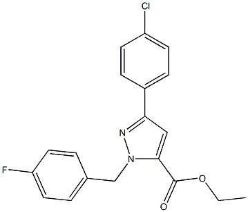 ETHYL 1-(4-FLUOROBENZYL)-3-(4-CHLOROPHENYL)-1H-PYRAZOLE-5-CARBOXYLATE 结构式