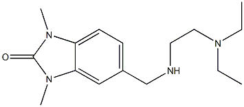 5-(((2-(DIETHYLAMINO)ETHYL)AMINO)METHYL)-1,3-DIMETHYL-1,3-DIHYDRO-2H-BENZIMIDAZOL-2-ONE 结构式