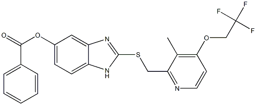 2-[(4-(2,2,2-TRIFLUOROETHOXY)-3-METHYL-2-PYRIDINYL)-METHYLTHIO]-5-BENZOYLOXYBENZIMIDAZOLE 结构式