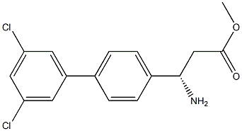 METHYL (3S)-3-AMINO-3-[4-(3,5-DICHLOROPHENYL)PHENYL]PROPANOATE 结构式