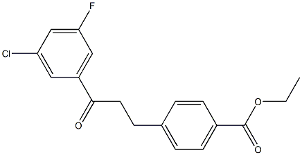 3-(4-CARBOETHOXYPHENYL)-3'-CHLORO-5'-FLUOROPROPIOPHENONE 结构式