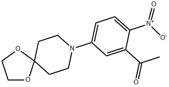 1-[5-(1,4-DIOXA-8-AZASPIRO[4.5]DEC-8-YL)-2-NITROPHENYL]-1-ETHANONE 结构式