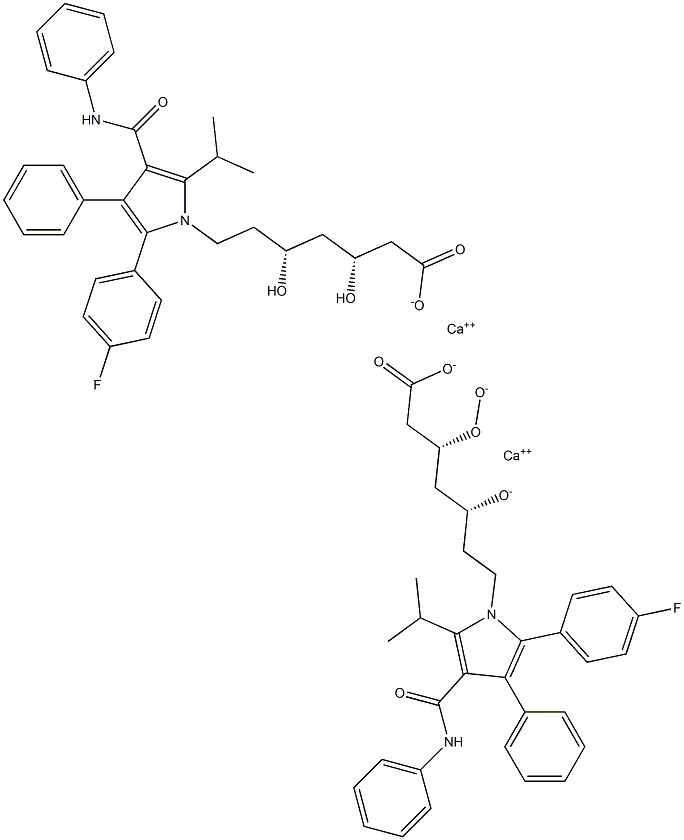 O-HYDROXY ATORVASTATIN CALCIUM SALT 结构式