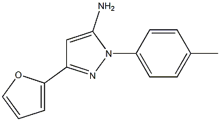 3-(2-FURYL)-1-(4-METHYLPHENYL)-1H-PYRAZOL-5-AMINE 结构式