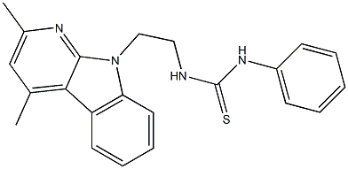 N-[2-(2,4-DIMETHYL-9H-PYRIDO[2,3-B]INDOL-9-YL)ETHYL]-N'-PHENYLTHIOUREA 结构式