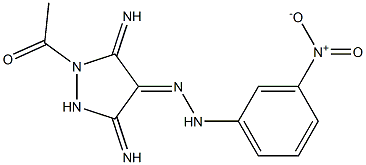 (4E)-1-Acetyl-3,5-diiminopyrazolidin-4-one (3-nitrophenyl)hydrazone 结构式