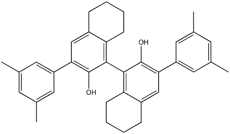 (S)-3,3′-双(3,5-二甲苯基)-5,6,7,8,5′,6′,7′,8′-八氢-[1,1′]联萘-2, 2′-二醇 结构式