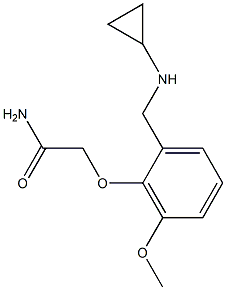 2-(2-((CYCLOPROPYLAMINO)METHYL)-6-METHOXYPHENOXY)ACETAMIDE 结构式