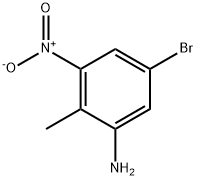 2-甲基-3-硝基-5-溴苯胺 结构式