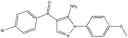 (5-AMINO-1-(4-METHOXYPHENYL)-1H-PYRAZOL-4-YL)(4-BROMOPHENYL)METHANONE 结构式