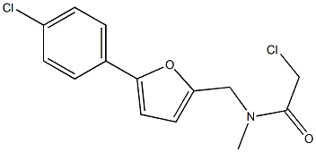 2-CHLORO-N-[[5-(4-CHLOROPHENYL)-2-FURYL]METHYL]-N-METHYLACETAMIDE 结构式