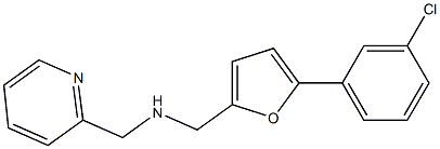 1-(5-(3-CHLOROPHENYL)-2-FURYL)-N-(PYRIDIN-2-YLMETHYL)METHANAMINE 结构式